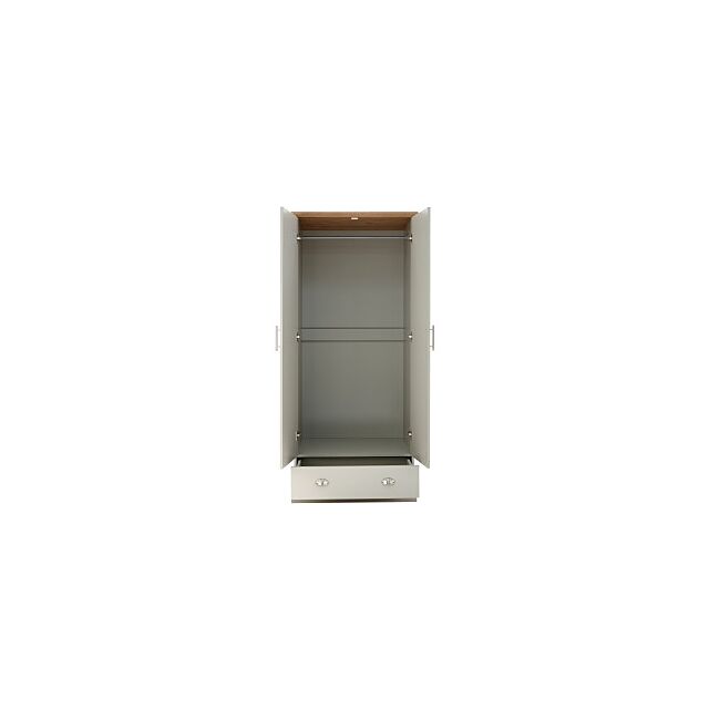 GFW KEN21WGRY KENDAL 2 DOOR 1 DRAWER WARDROBE GREY