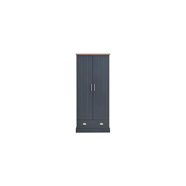 GFW KEN21WSBL KENDAL 2 DOOR 1 DRAWER WARDROBE SLATE BLUE