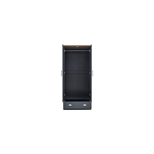 GFW KEN21WSBL KENDAL 2 DOOR 1 DRAWER WARDROBE SLATE BLUE