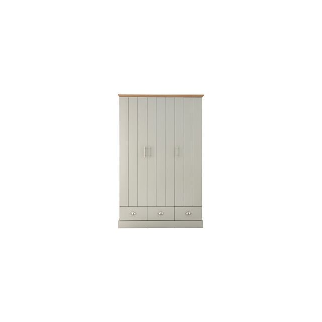 GFW KEN33WGRY KENDAL 3 DOOR 3 DRAWER WARDROBE GREY