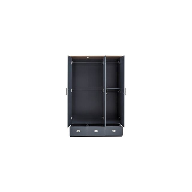 GFW KEN33WSBL KENDAL 3 DOOR 3 DRAWER WARDROBE SLATE BLUE