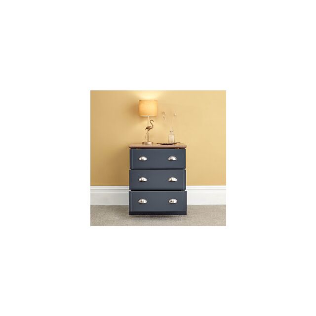 GFW KEN3DCSBL KENDAL 3 DRAWER CHEST SLATE BLUE