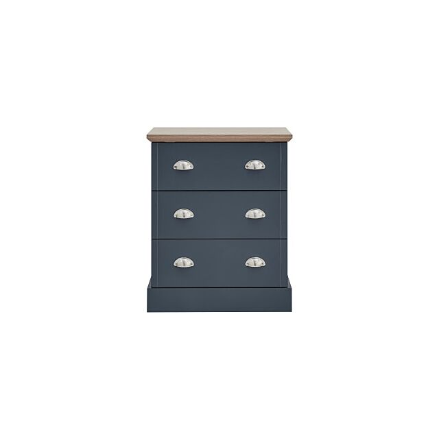 GFW KEN3DCSBL KENDAL 3 DRAWER CHEST SLATE BLUE