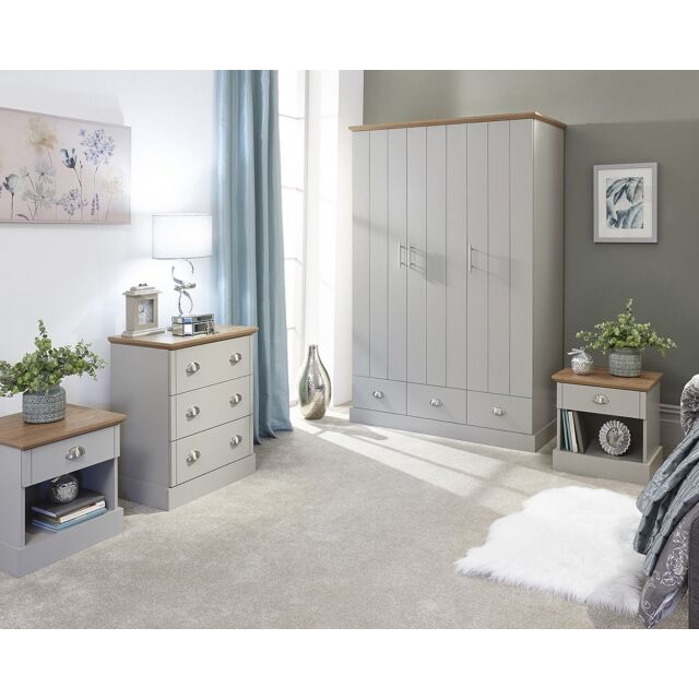 GFW KEN4PCGRY 4 Piece Bedroom Set Grey 