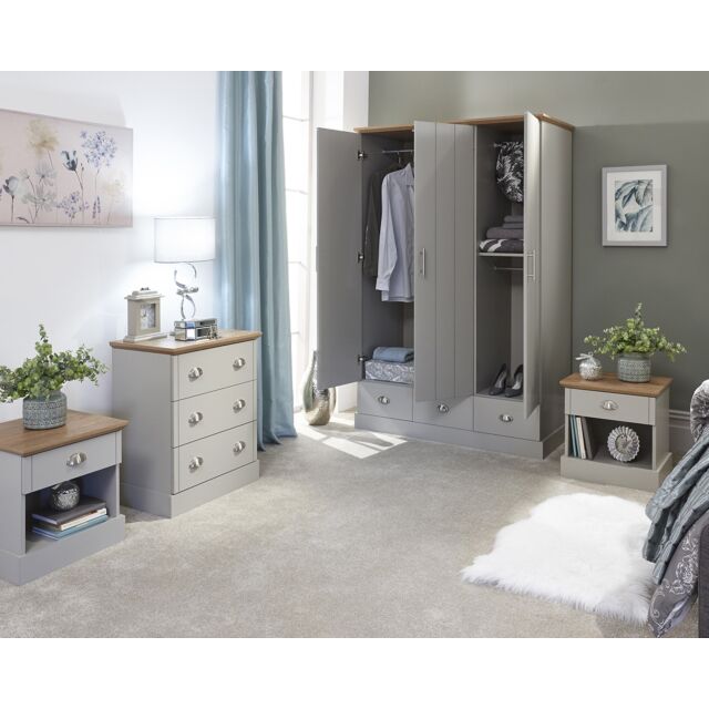 GFW KEN4PCGRY 4 Piece Bedroom Set Grey 
