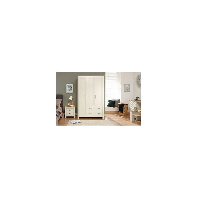 GFW LAN32WCRM LANCASTER 3 DOOR 2 DRAWER WARDROBE CREAM