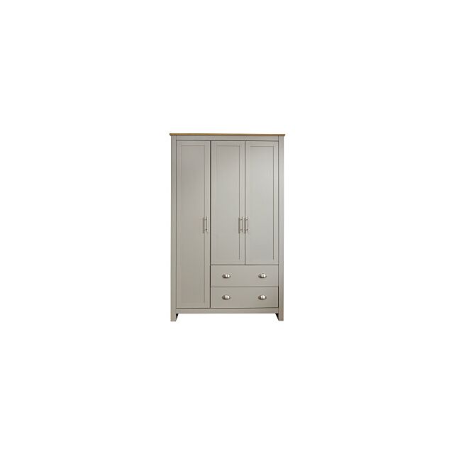 GFW LAN32WGRY LANCASTER 3 DOOR 2 DRAWER WARDROBE GREY
