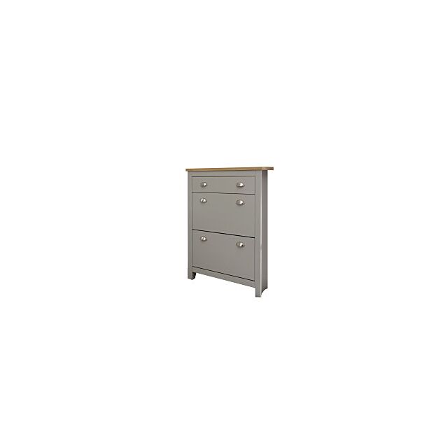 GFW LAN3TSGRY LANCASTER 2DR 1DRW SHOE CABINET GREY