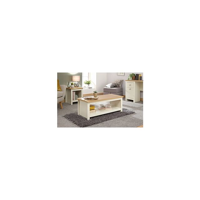GFW LANCTSCRM LANCASTER COFFEE TABLE WITH SHELF CREAM