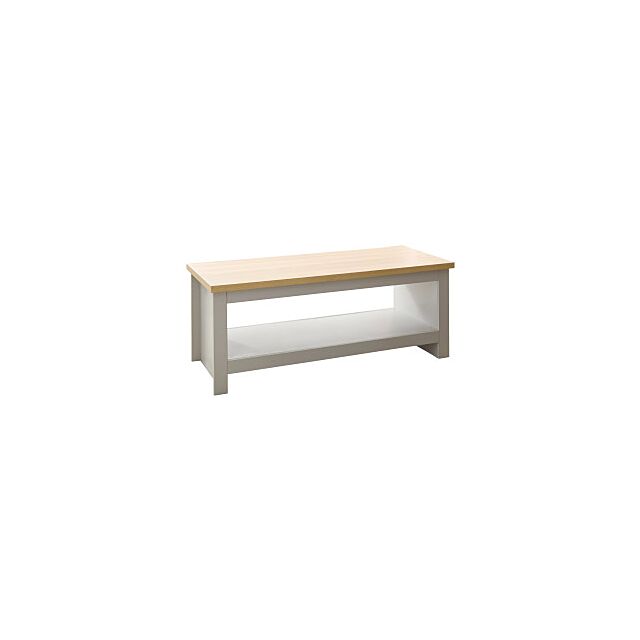 GFW LANCTSGRY LANCASTER COFFEE TABLE WITH SHELF GREY