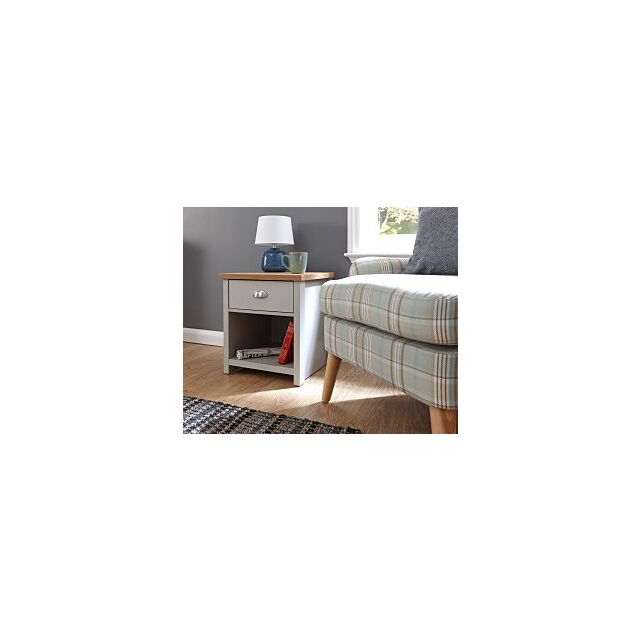 GFW LANLAMGRY LANCASTER LAMP TABLE GREY