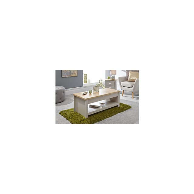 GFW LANLCTGRY LANCASTER LIFT UP COFFEE TABLE GREY