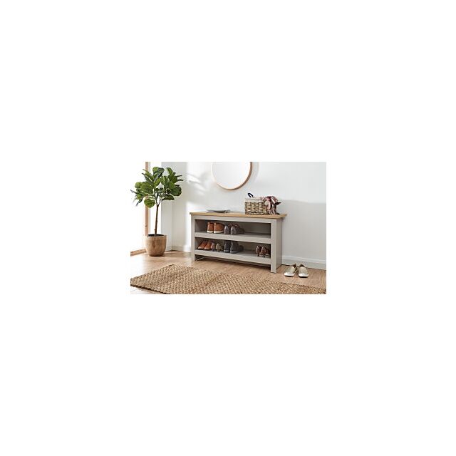 GFW LANSSBGRY LANCASTER SIMPLE SHOE BENCH GREY