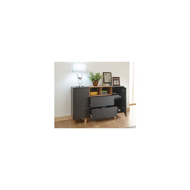 GFW MDNSIDGRY MODENA SIDEBOARD CONSOLE GREY
