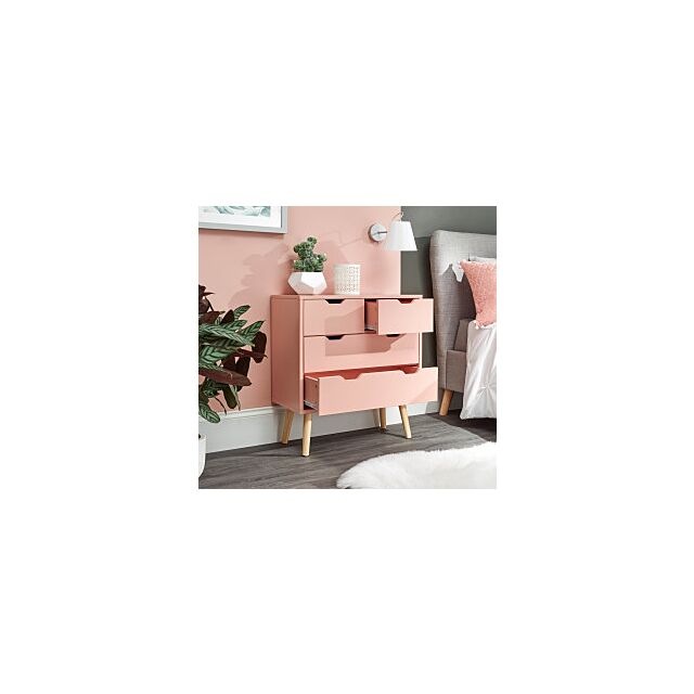 GFW NBG22CCPK NYBORG 2+2 DRAWER CHEST CORAL PINK