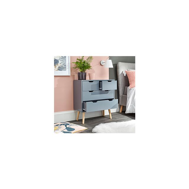 GFW NBG22CDGR NYBORG 2+2 DRAWER CHEST DARK GREY