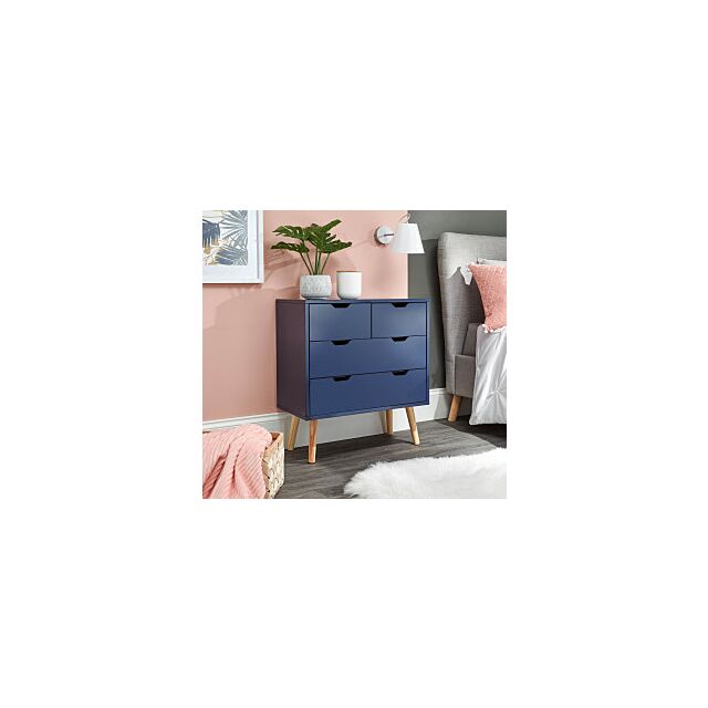 GFW NBG22CNSB NYBORG 2+2 DRAWER CHEST NIGHTSHADOW BLUE