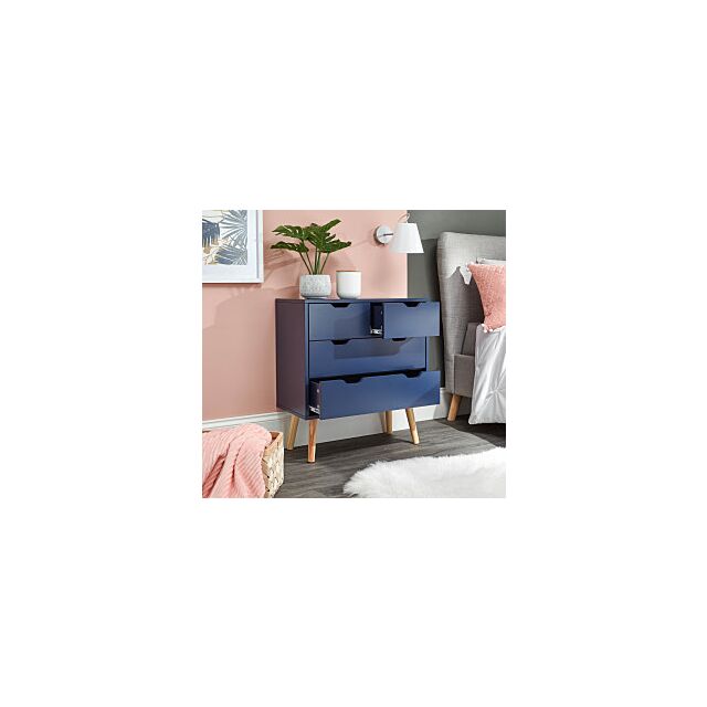 GFW NBG22CNSB NYBORG 2+2 DRAWER CHEST NIGHTSHADOW BLUE