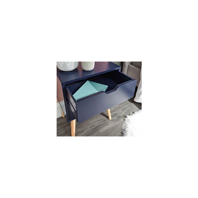 GFW NBG2BSNSB NYBORG PAIR OF 2 DRAWER BEDSIDES NIGHTSHADOW BLUE