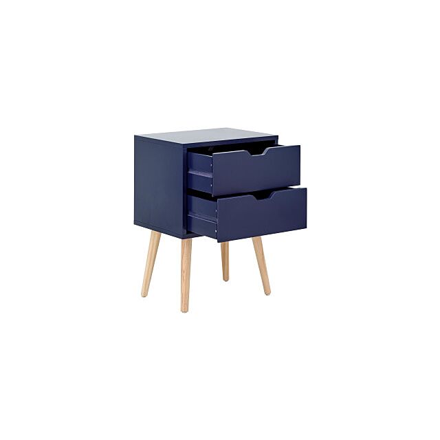 GFW NBG2BSNSB NYBORG PAIR OF 2 DRAWER BEDSIDES NIGHTSHADOW BLUE