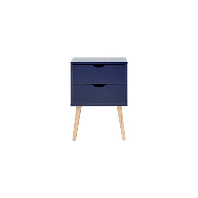 GFW NBG2BSNSB NYBORG PAIR OF 2 DRAWER BEDSIDES NIGHTSHADOW BLUE