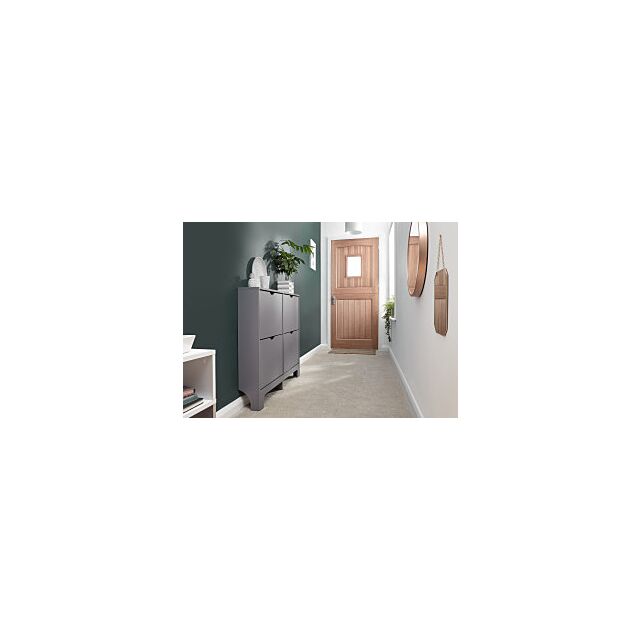 GFW NRW2TSGRY NARROW 4 DRAWER SHOE CABINET GREY