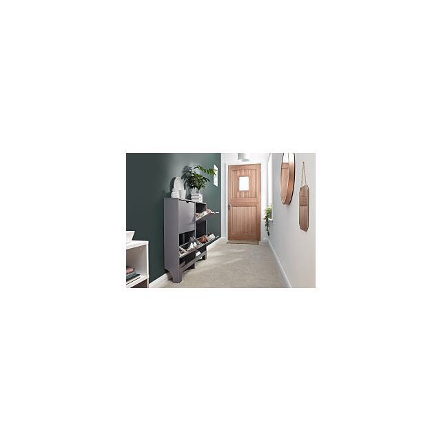 GFW NRW2TSGRY NARROW 4 DRAWER SHOE CABINET GREY