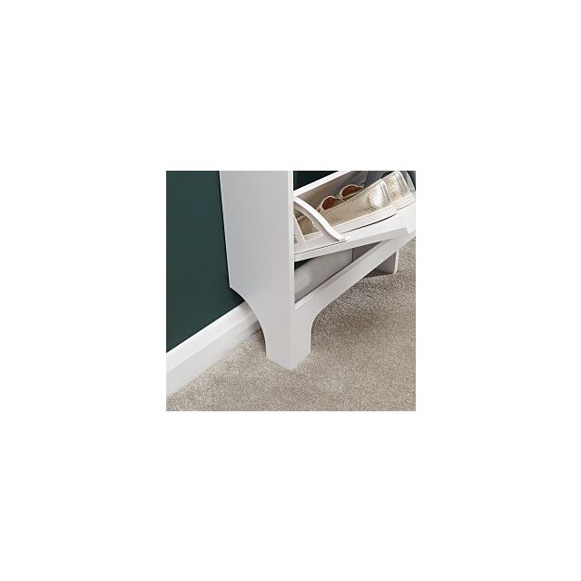 GFW NRW2TSWHT NARROW 4 DRAWER SHOE CABINET WHITE