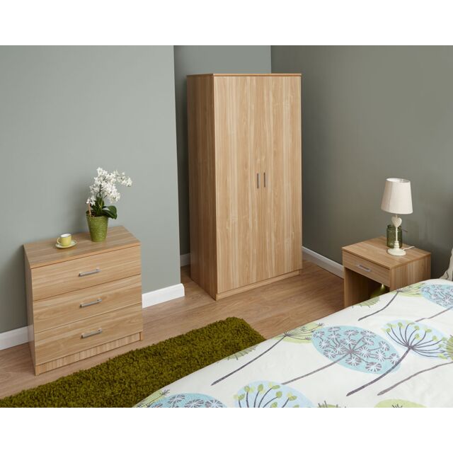 GFW PAN3PCOAK PANAMA 3PCE BEDROOM SET OAK