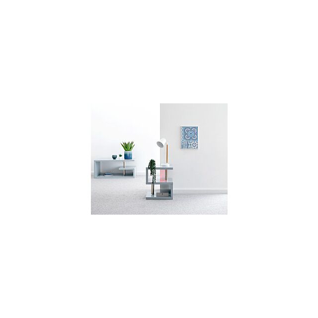 GFW POLSDTGRY POLAR HIGH GLOSS LED SIDE TABLE GREY