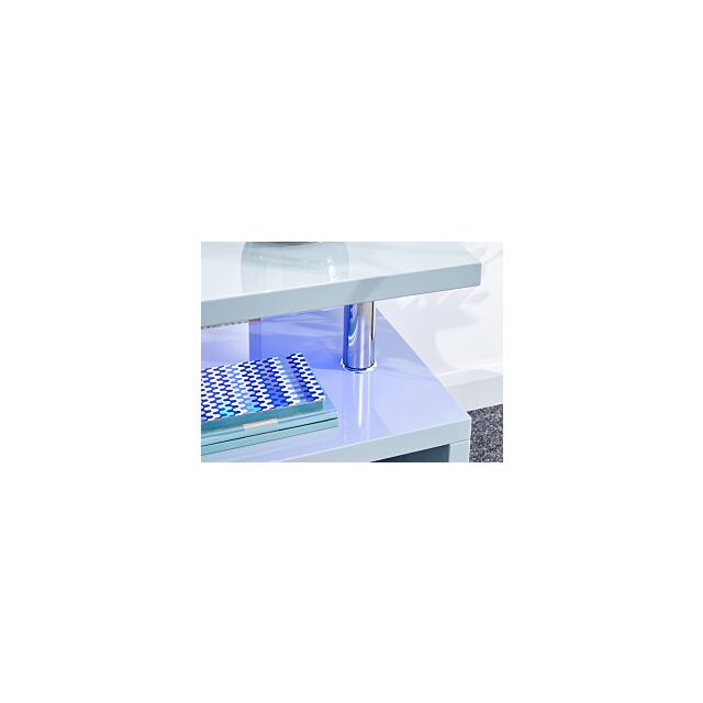 GFW POLSDTGRY POLAR HIGH GLOSS LED SIDE TABLE GREY