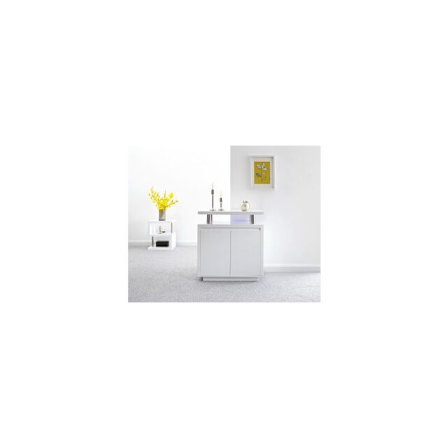 GFW POLSIDWHT POLAR HIGH GLOSS LED SIDEBOARD WHITE