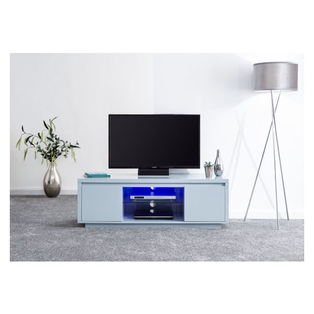 GFW POLTVLGRY POLAR HIGH GLOSS LED LARGE TV UNIT GREY