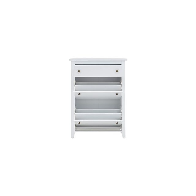 GFW SHOECABWH DELUXE TWO TIER SHOE CABINET WHITE