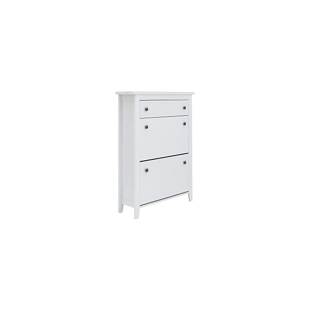 GFW SHOECABWH DELUXE TWO TIER SHOE CABINET WHITE
