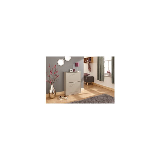 GFW STG2TSGRY STIRLING TWO TIER SHOE CABINET GREY