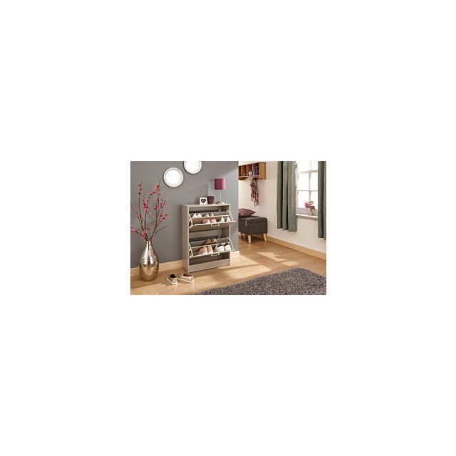 GFW STG2TSGRY STIRLING TWO TIER SHOE CABINET GREY