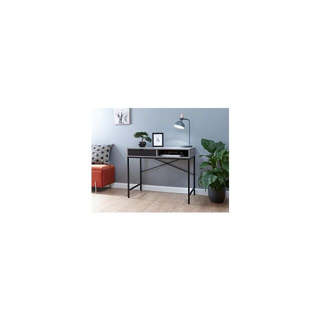 GFW TFDDSKCCB TELFORD COMPUTER DESK CONCRETE + BLACK
