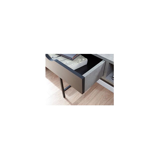 GFW TFDDSKCCB TELFORD COMPUTER DESK CONCRETE + BLACK
