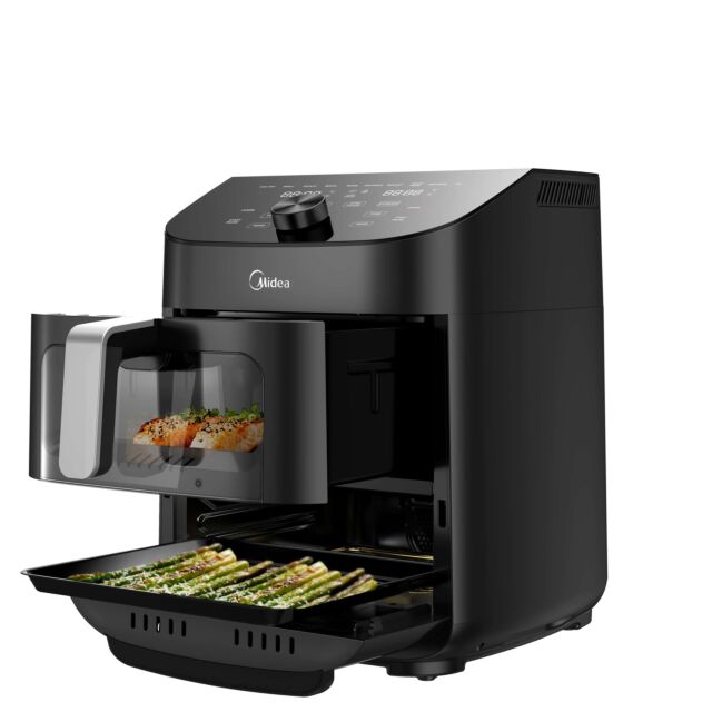 Midea MAF112B0BPKW Duel Basket Air Fryer