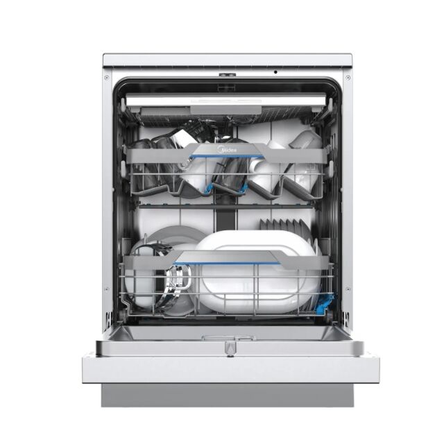 Midea MDWEF1433G(SS)-WG-UK Freestanding 60cm 14 place model, B class, 3 Racks, Touch UI
