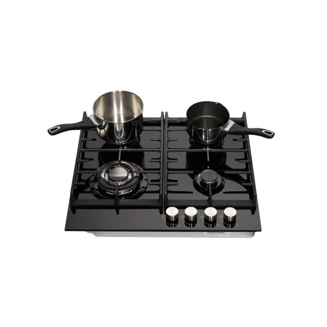 Teknix SCGH91BG 5 Burner 90Cm Gas On Glass Hob