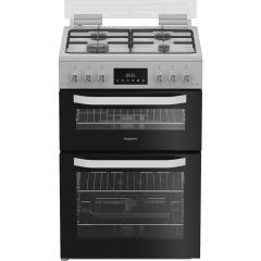 Hotpoint HDG6GDCW Freestanding 60cm Gas Double Cooker - White