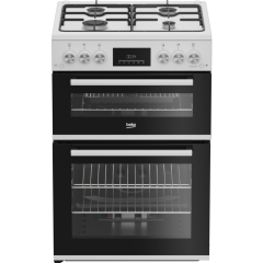 Beko FDG6231CW 60cm Freestanding Gas Double Oven Cooker - White