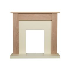 43' Southwold Fireplace Oak With Cream Back And Hearth