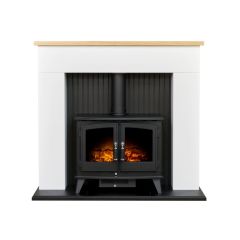 Innsbruck 45' white, black and oak effect. 