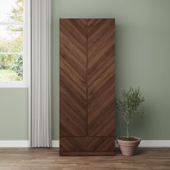 GFW CAT21WWAL CATANIA 2 DOOR 1 DRAWER WARDROBE ROYAL WALNUT