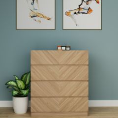 GFW CAT4DCOAK CATANIA 4 DRAWER CHEST EURO OAK