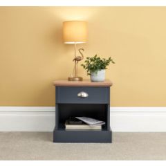 GFW KEN1BSSBL KENDAL 1 DRAWER BEDSIDE SLATE BLUE