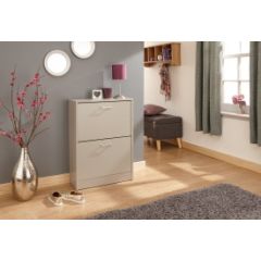 GFW STG2TSGRY STIRLING TWO TIER SHOE CABINET GREY